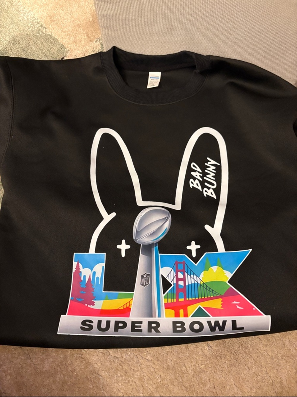 NWOT “Bad Bunny 🐰 Super Bowl” Sweatshirt